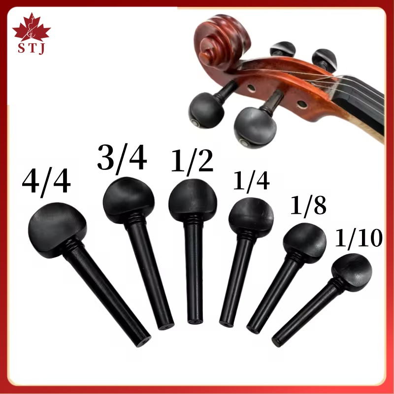 Musical Instrument Fiddle - 4 peças de cravelhas de ébano