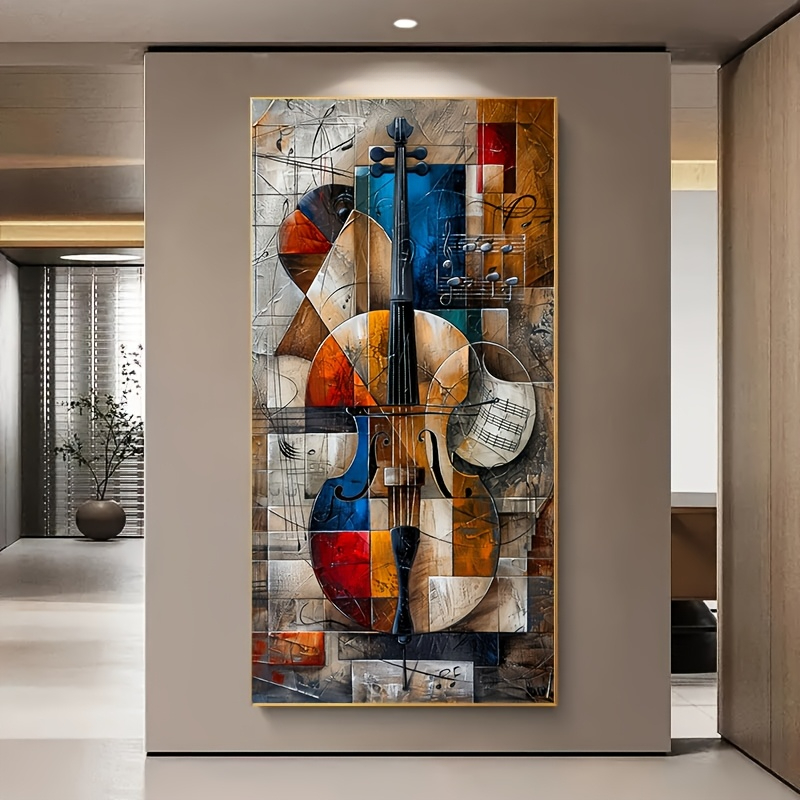 Musical Instrument Image - Moderno abstrato violoncelo poster imprime graffiti