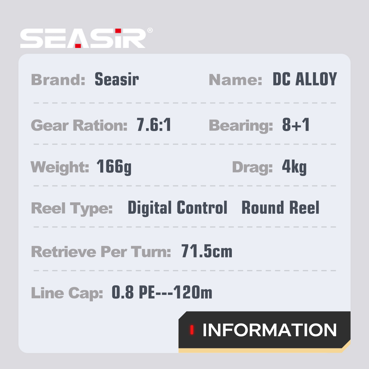 Carretilha de Pesca SEASIR DC  - Ocean Drum Wave avaliação e preço