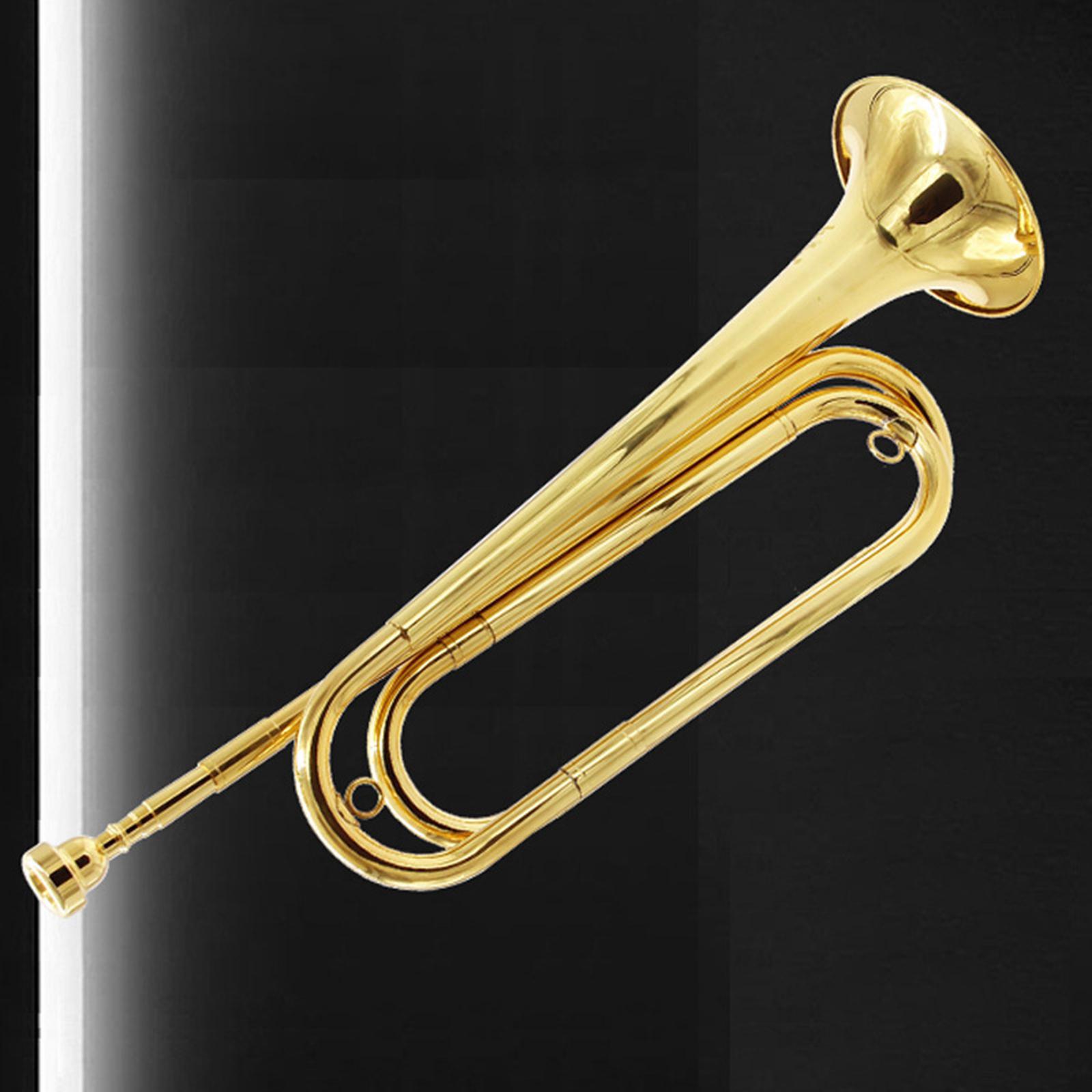 Trompete de cavalaria de corne - Musical Instrument Bugle avaliação e preço