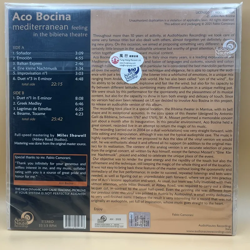 Disco de Vinil LP Aco Bocina M - Mandolin A Style avaliação e preço