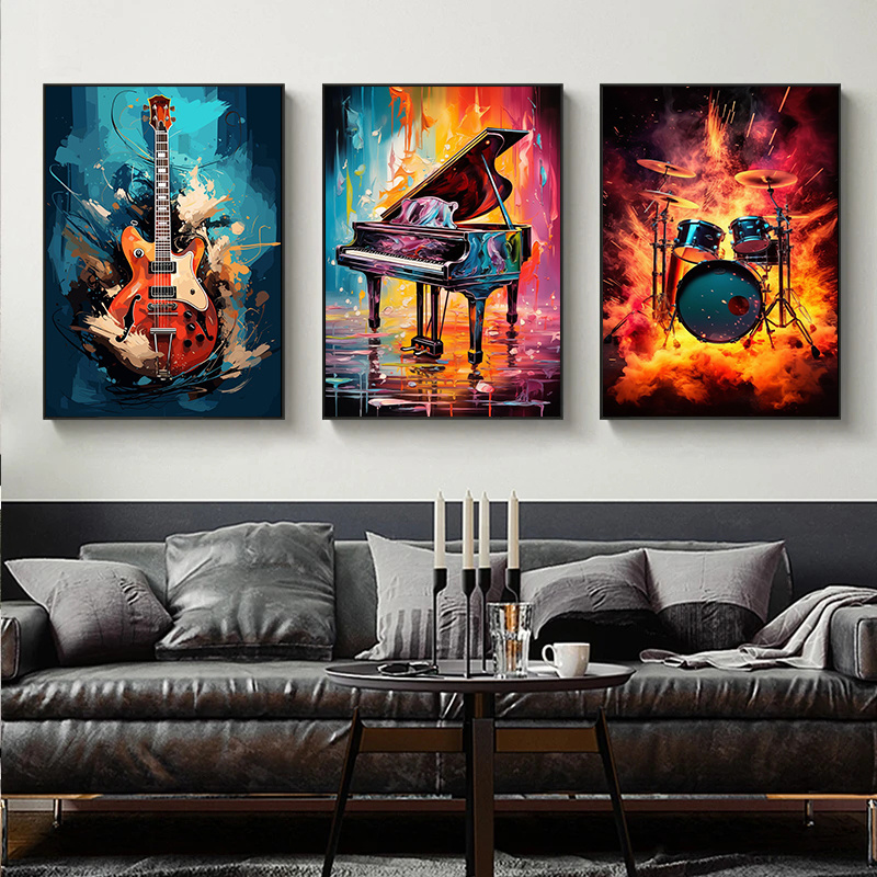 Arte Abstrata Colorida Sem Mol - Musical Instrument Image avaliação e preço